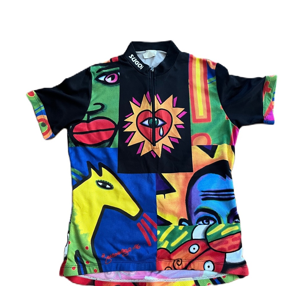 women’s vintage small cycling jersey